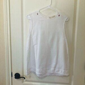 MaxMara embroidered linen blend‎ top